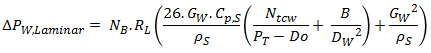 pressure drop for laminar flow
