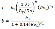 friction factor for ideal tube bank